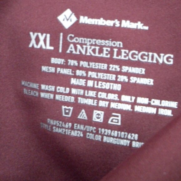 Cranberry Member's Mark Leggings - Picture 5 of 5